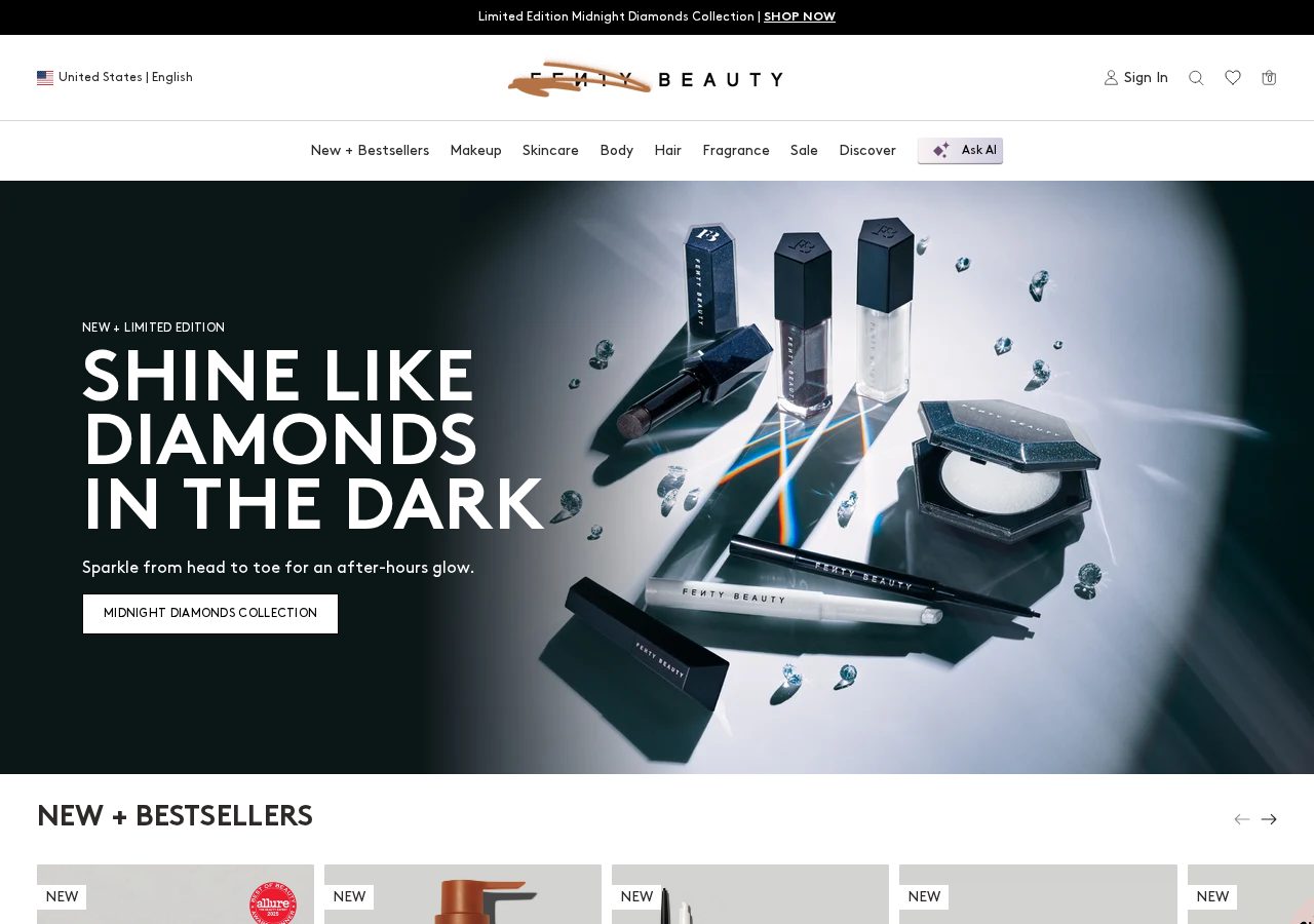 Fenty Beauty storefront homepage