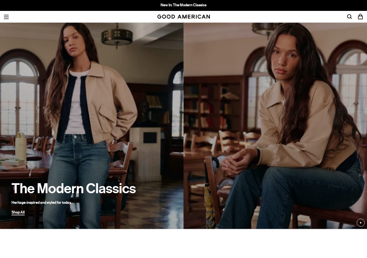 Good American storefront homepage